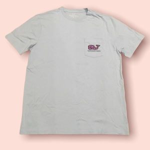 Vineyard Vines Mens Iceberg Blue Pocket Tee (Octopus Whale)
